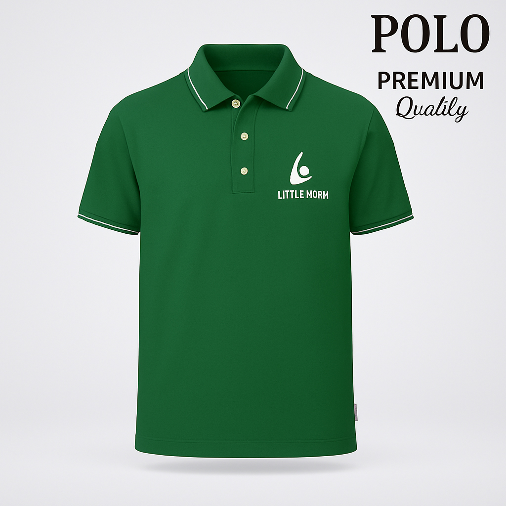 Little-Man-Forest-Green-Polo-T-Shirt